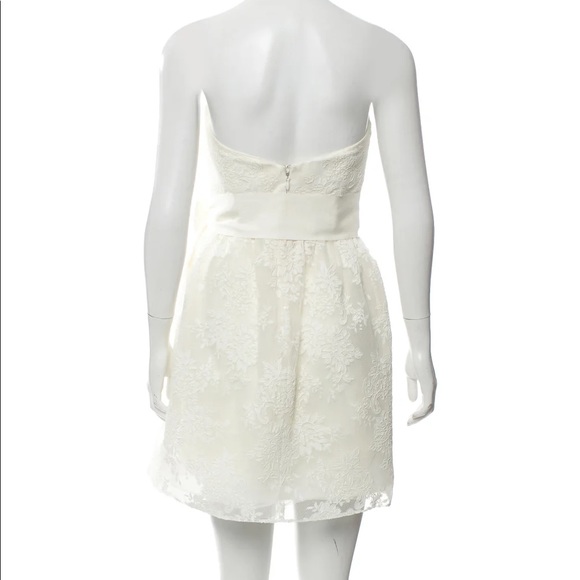 Amsale Little White Strapless Dress - Picture 3 of 6